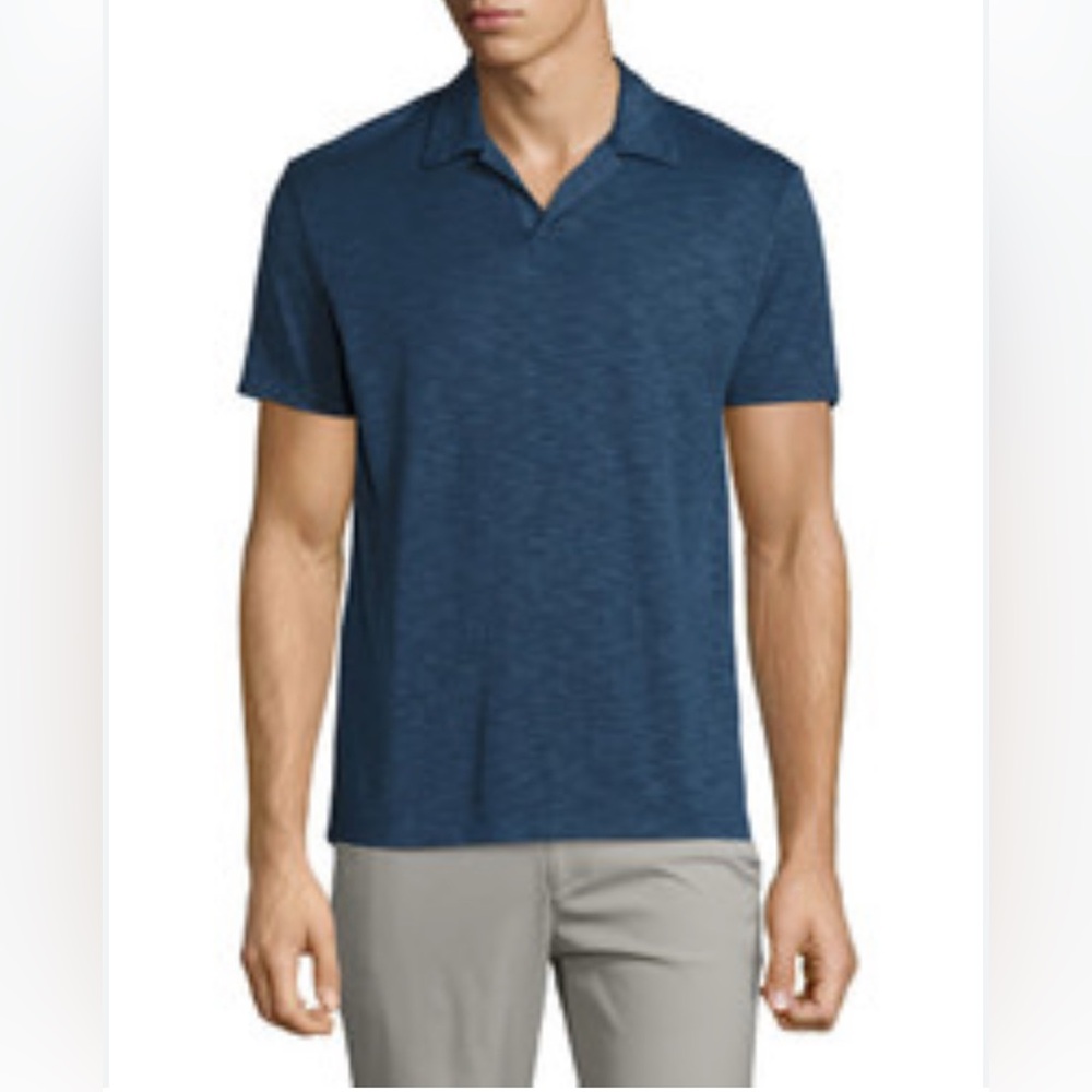 Theory Men’s Polo Short Sleeve, V-Neck Collar Shirt Size:Medium